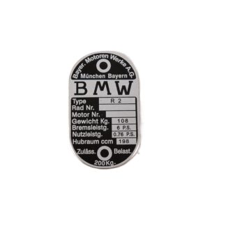 Tabliczka znamionowa BMW R2